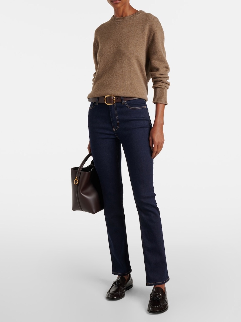 Frame Le High Straight leg jeans dark blue classic denim 27 relaxed high rise